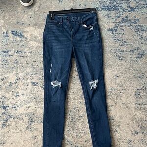 Arizona Jean Company Dark Blue Distressed Skinny Jeans